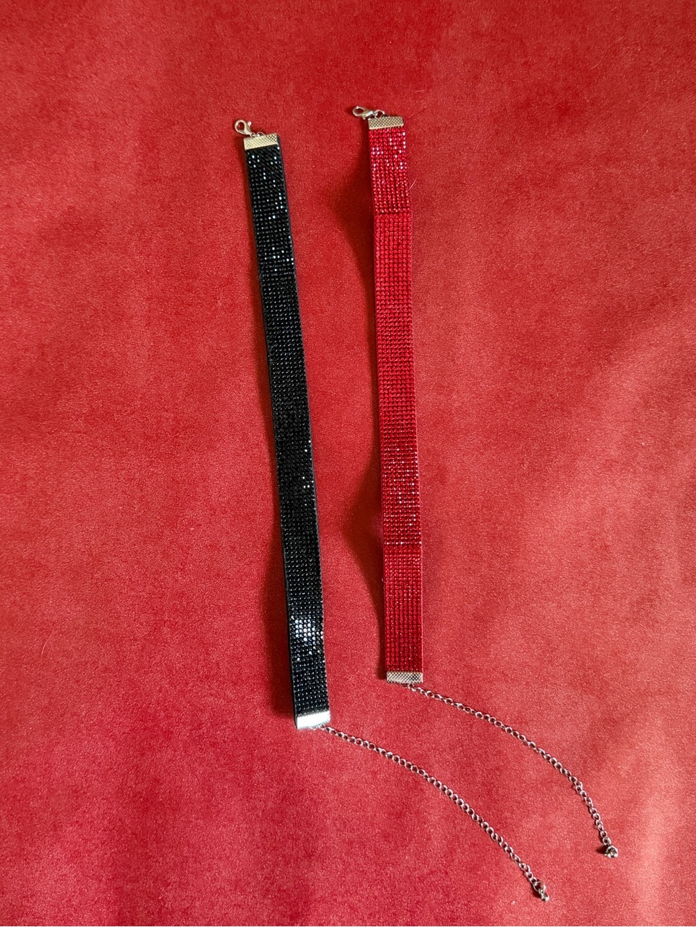 Red & Black sparkle chokers